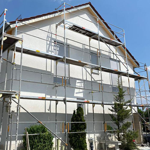 Haus nach Verputz